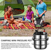 Stainless Steel Pressure Cooker Outdoor Camping Portable Pot Stainless Steel Non-Stick High Altitude Pot For Hiking Camping