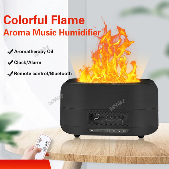 3 In 1 Air Humidifiers 400ML Essential Oil Diffuser With Bluetooth Speaker Alarm Clock Aromatherapy Humidifiers For Home