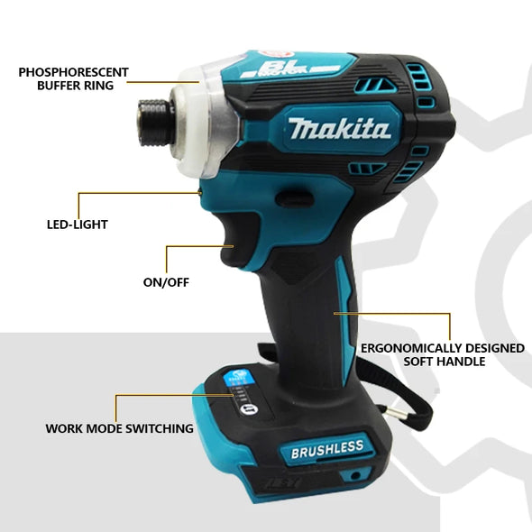 Makita DTD171 Brushless Impact Driver Rechargeable Screwdriver Drills Cordless Power Tools 18V BL Motor Bare Tool Unit 별렌치 세트