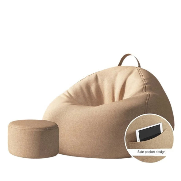 Lazy Sofa Bean Bag Sleepable Small Bedroom Living Room Balcony Tatami Backrest Cushion Single Sofa Chair Living Room Sofas 2024