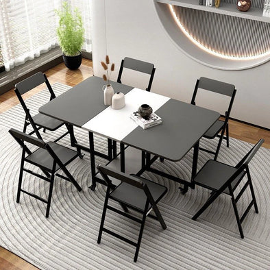 Folding Dining table Movable Table Set Dining Tables Chair Set Chair Dining Room Furniture Small Apartment Living Room Table