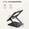 WELTIG Adjustable Aluminum Laptop & Tablet Riser & Stand - Portable & Foldable