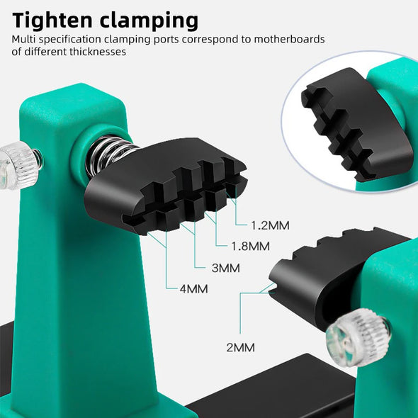 Circuit Board Holder Stable Adjustable PCB Welding Bracket Auxiliary Clamp Repair Tool Clamping Kit 360° Heavy Duty Base Plate