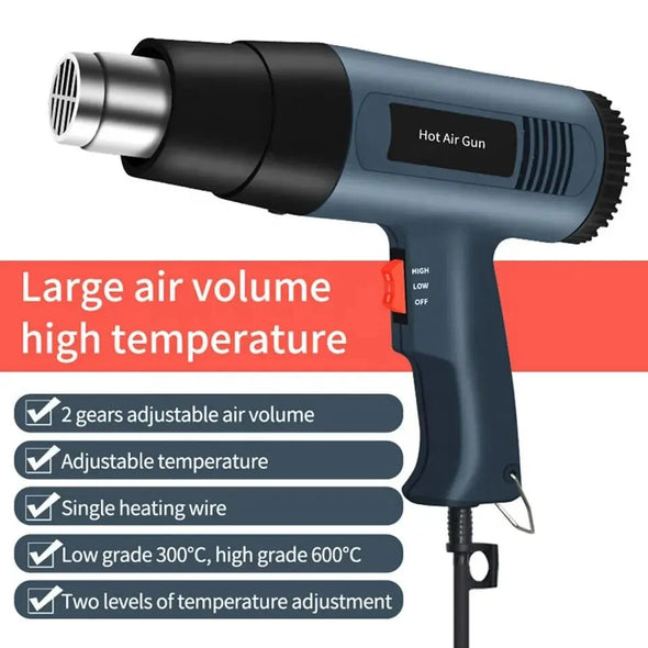 Industrial Hair dryer Heat Gun 2500W Hot Air Gun Air dryer for soldering Thermal blower Soldering station Shrink wrapping Tools