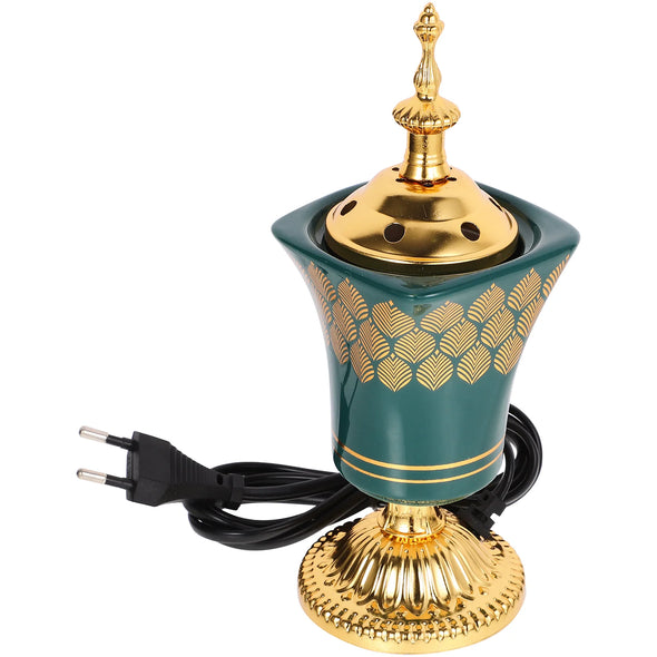 Electric Ceramic Incense Burner Arabia Charcoal Bakhoor Censer Middle East Sandalwood Fragrance Stove Home Decoration US/EU Plug