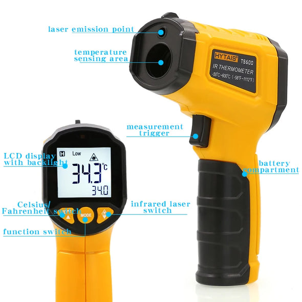 TS380 Infrared Non-Contact HYTAIS Thermometer Handheld Industrial High-Precision Electronic Temperature Gauge TS600