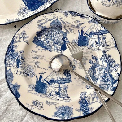 New tableware dinner plate dishes and plates sets  vajilla completa de dinner plate set 접시 serving dishes sets